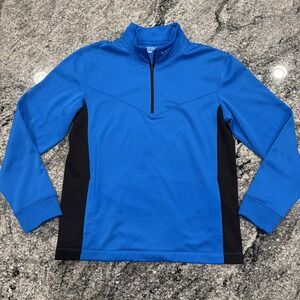 Nike Golf Tour Performance 1/4 Zip Men's Blue Long Sleeve Therma-Fit Size M #878